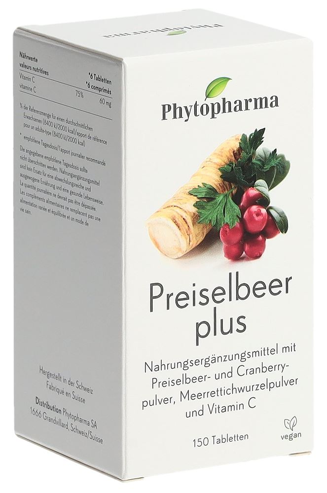Phytopharma Preiselbeer Plus Tabletten 150 Stück