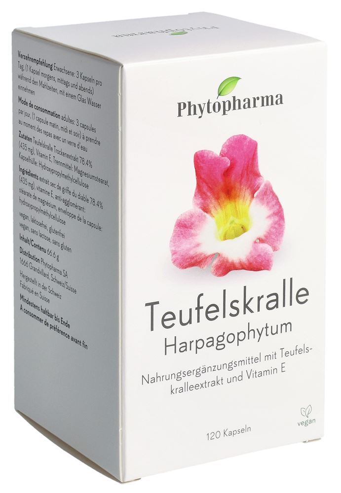 Phytopharma Teufelskralle Harpagophytum Kaps 120 Stk