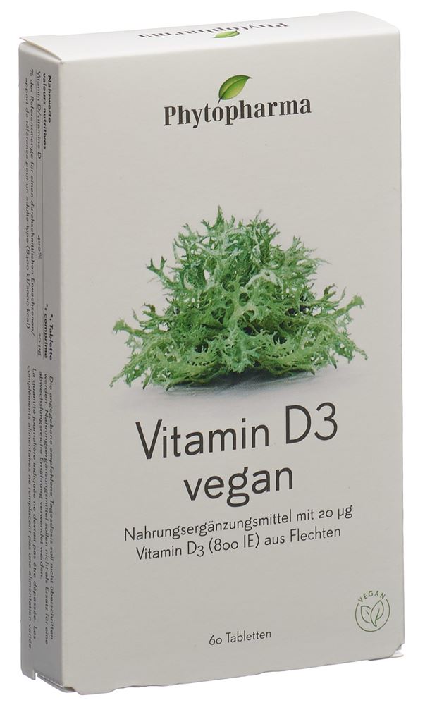 Phytopharma Vitamin D3 Tabl vegan 60 Stk