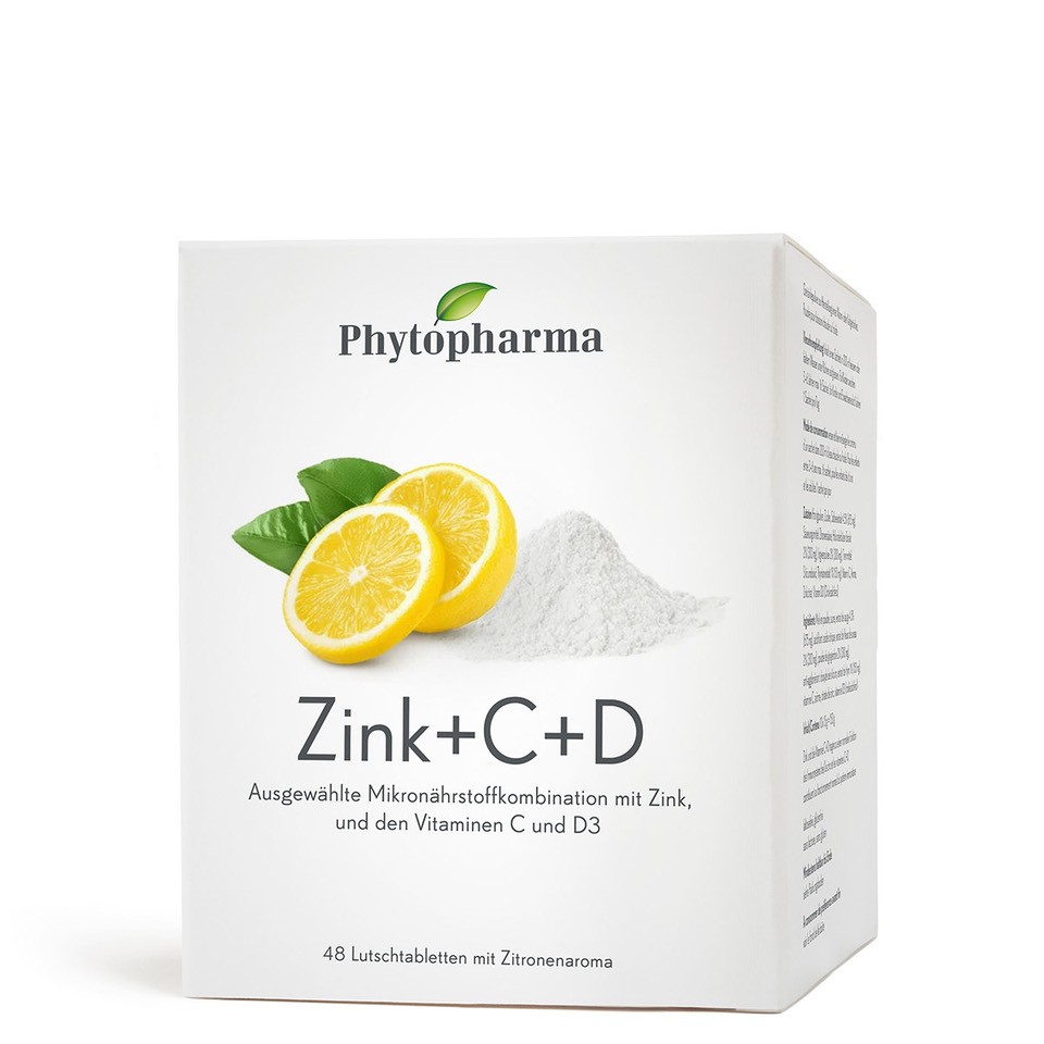Phytopharma Zink + C + D Lutschtabl Btl 48 Stk