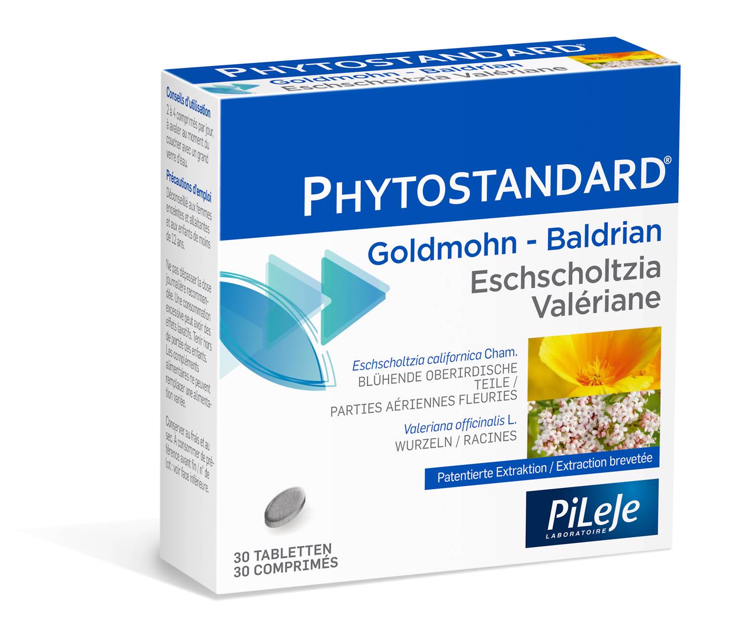 Phytostandards Goldmohn-Baldrian Tabletten 30 Stück