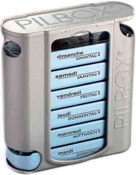 Pilbox 7 Medikamentenspender 7 Tage deutsch/französisch