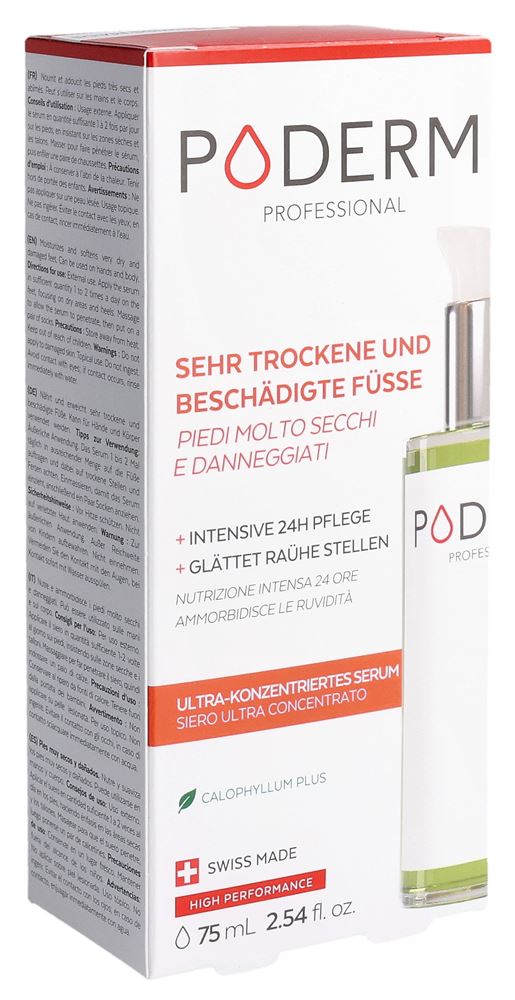 Poderm Füsse Serum sehr trocken geschädigt Glasfl 75 ml