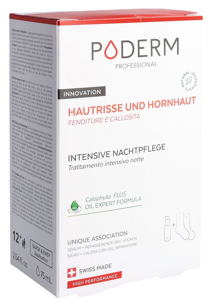 Poderm Hautrisse und Hornhaut Pflege +1 Paar Gelsocken