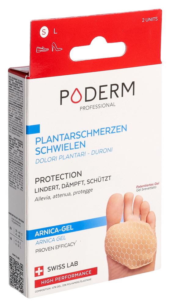 Poderm Professional Schutzpolster S für Fusssohlenschmerzen/Schwielen 2 Stk