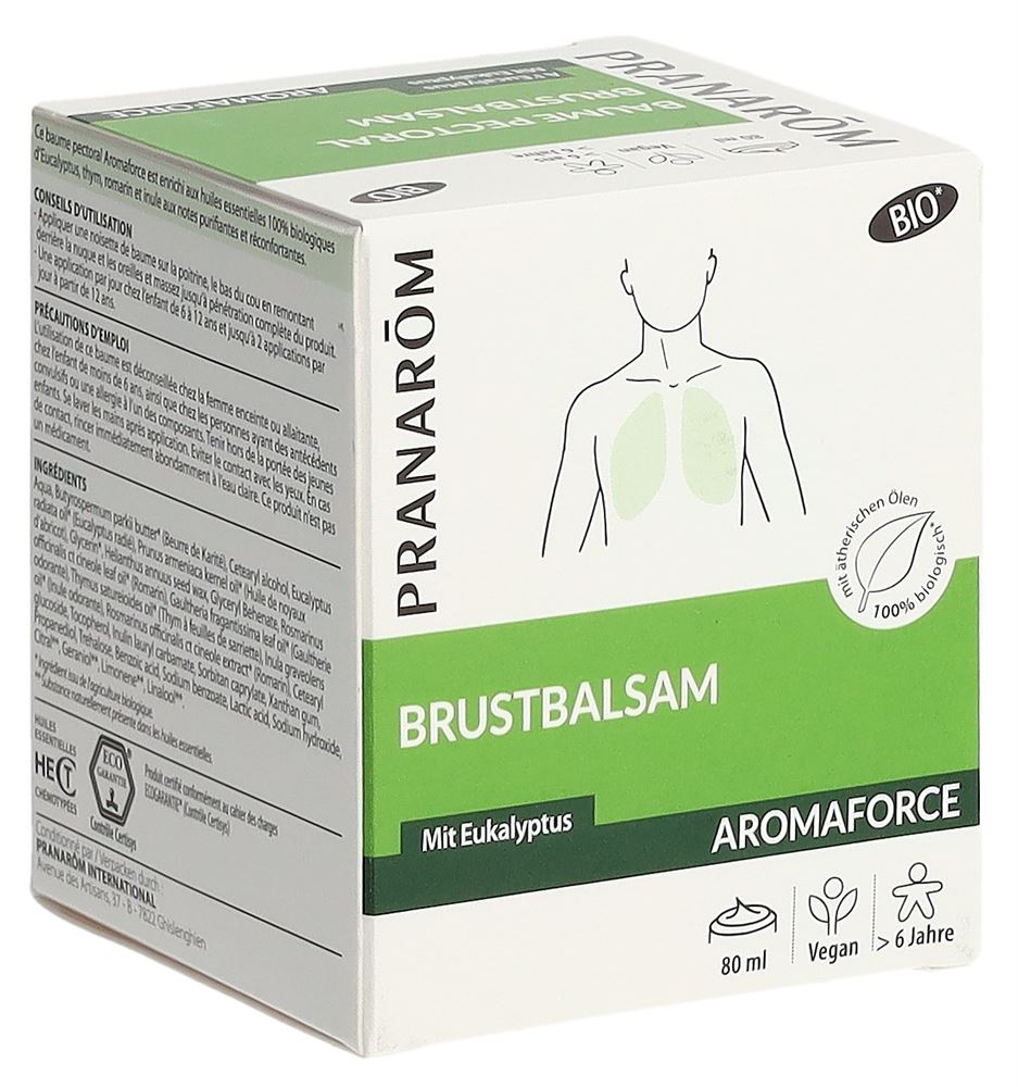 Pranarom Aromaforce Brustbalsam Bio Topf 80 ml