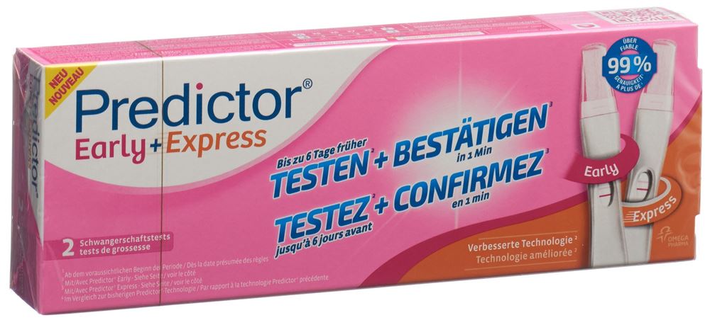 Predictor Early Early + Express Schwangerschaftstest 2 Stk