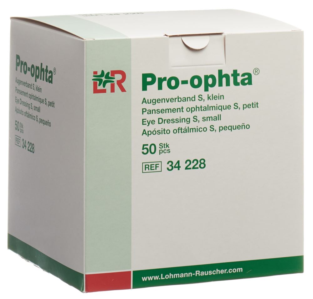 Pro-ophta Augenverband S durchsichtig 50 Stk
