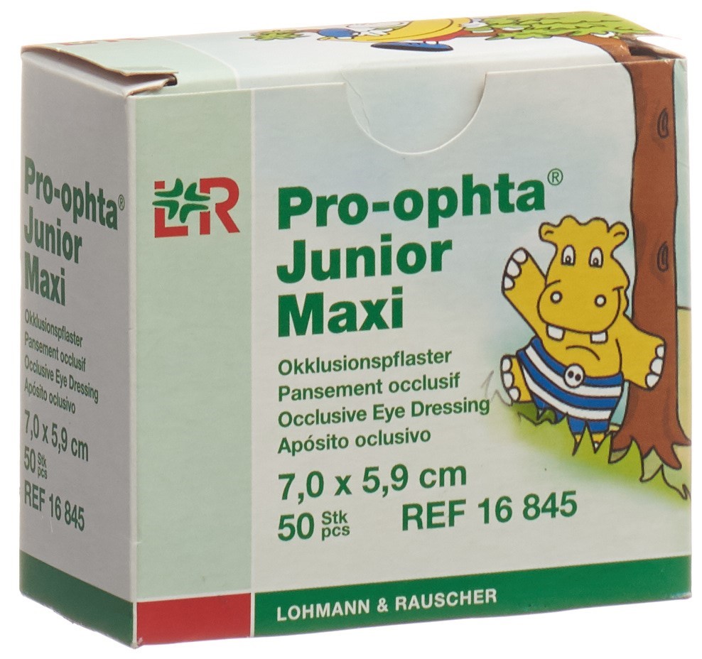 Pro-ophta Junior Augenpflaster maxi 7.0x5.9cm 50 Stk