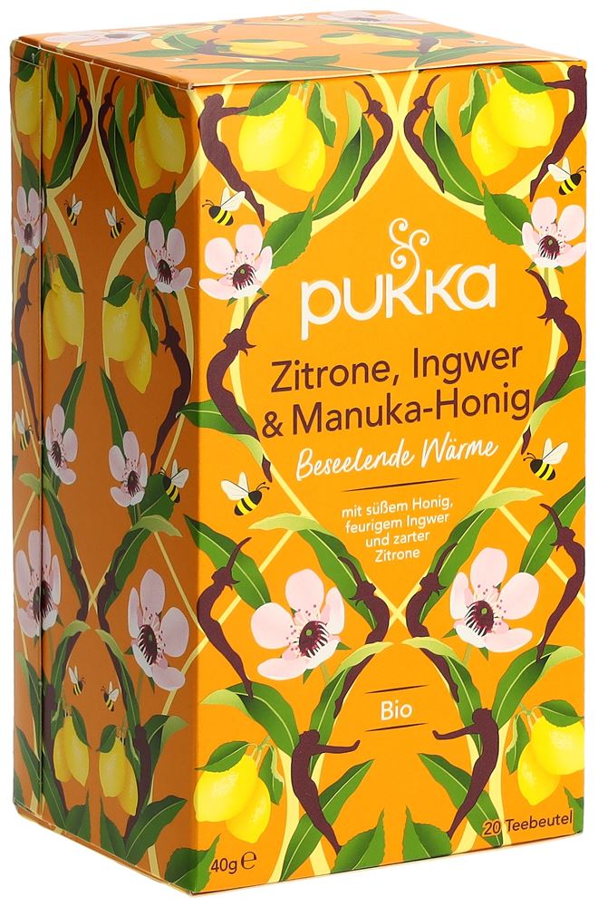 Pukka Zitrone Ingwer & Manuka-Honig Tee Bio Beutel 20 Stück