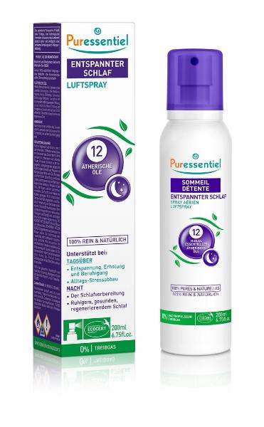 Puressentiel Entspannter Schlaf Umgebungsspray 12 ätherische Öle 200 ml