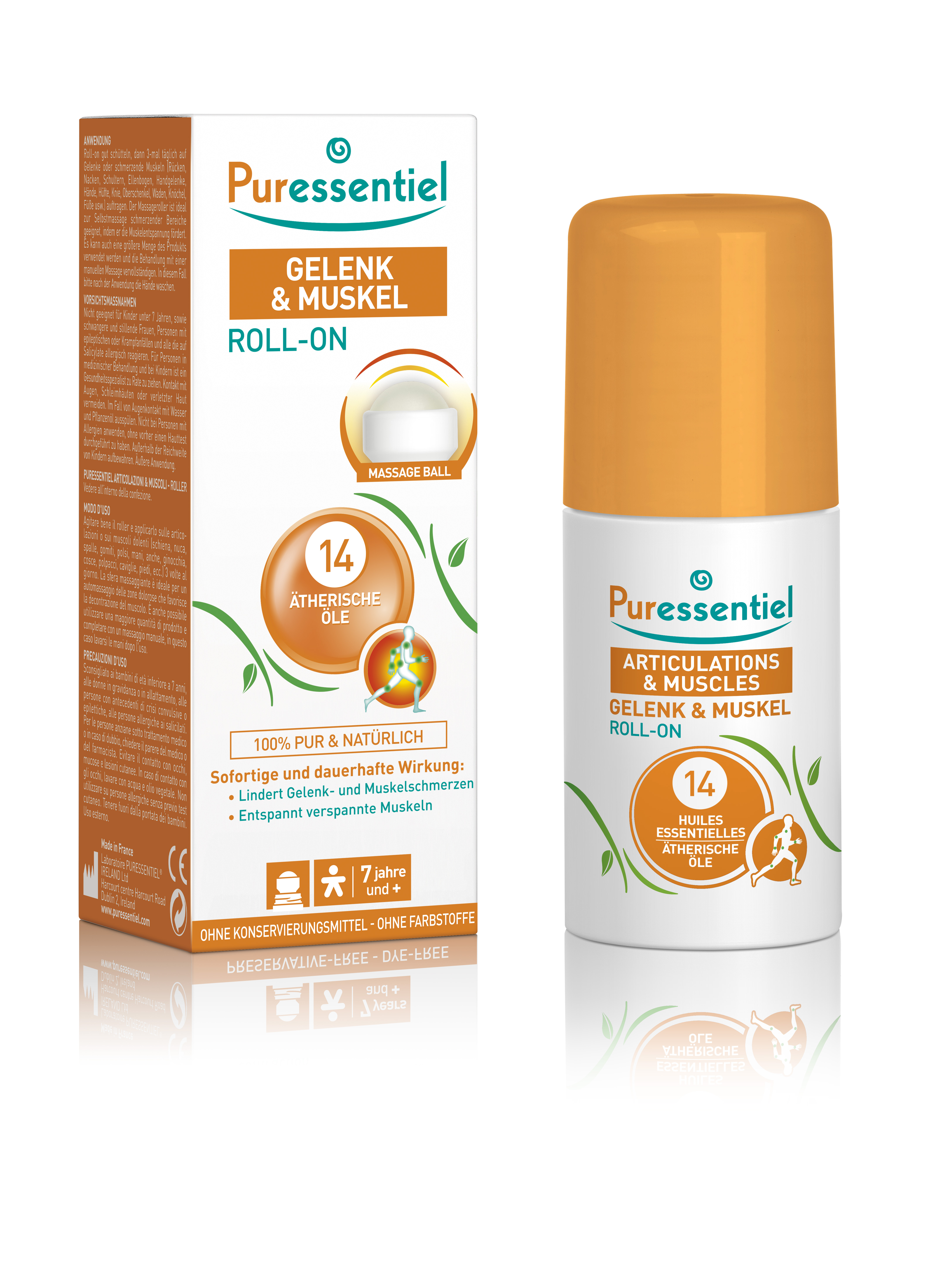 Puressentiel Gelenk & Muskel Roll-on 14 ätherische Öle 75 ml