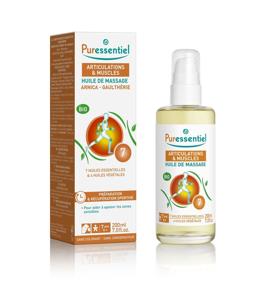 Puressentiel Massageöl Muskelanstrengung Arnika-Wintergrün Bio Fl 200 ml