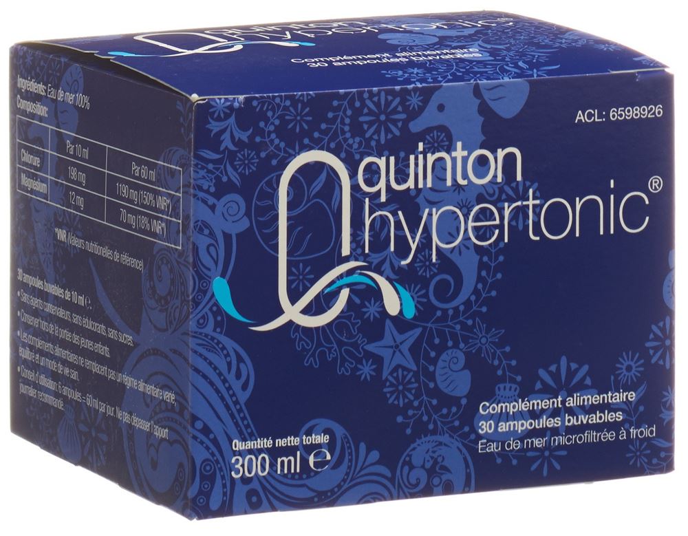 Quinton Hypertonic 21g/l Trinkamp 30 Stk