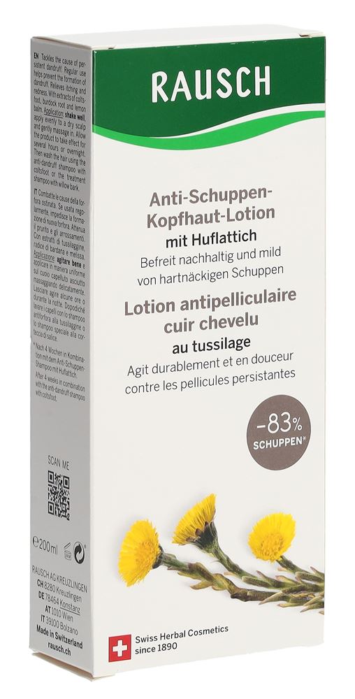 Rausch Anti-Schuppen-Kopfhaut-Lotion mit Huflattich Fl 200 ml