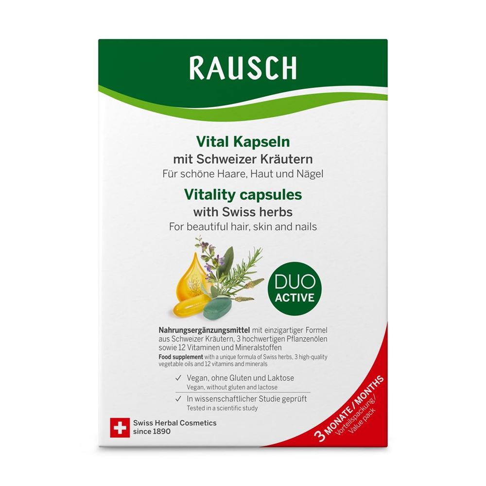Rausch Vital Kapseln mit Schweizer Kräutern 3 x 60 Stk