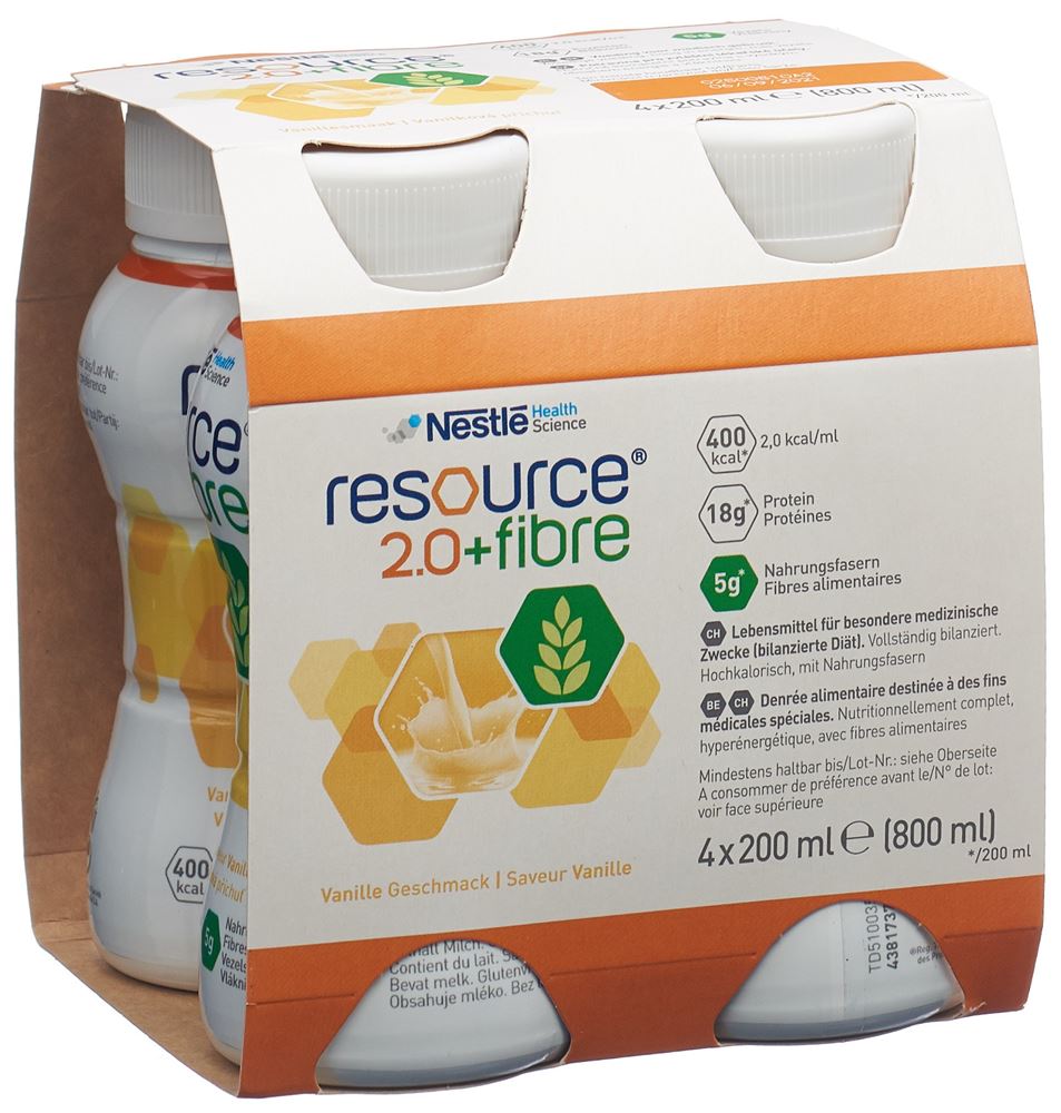 Resource 2.0 Fibre Vanille 4 x 200 ml
