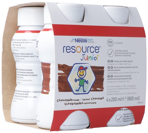 Resource Junior Schokolade 4 Fl 200 ml