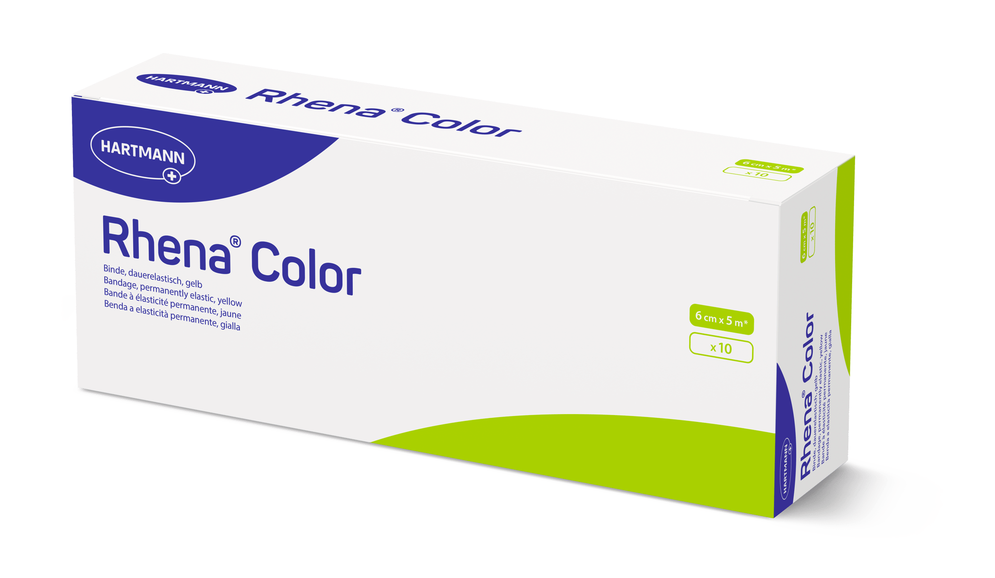 Rhena Color Elastische Binden 6cmx5m gelb 10 Stk