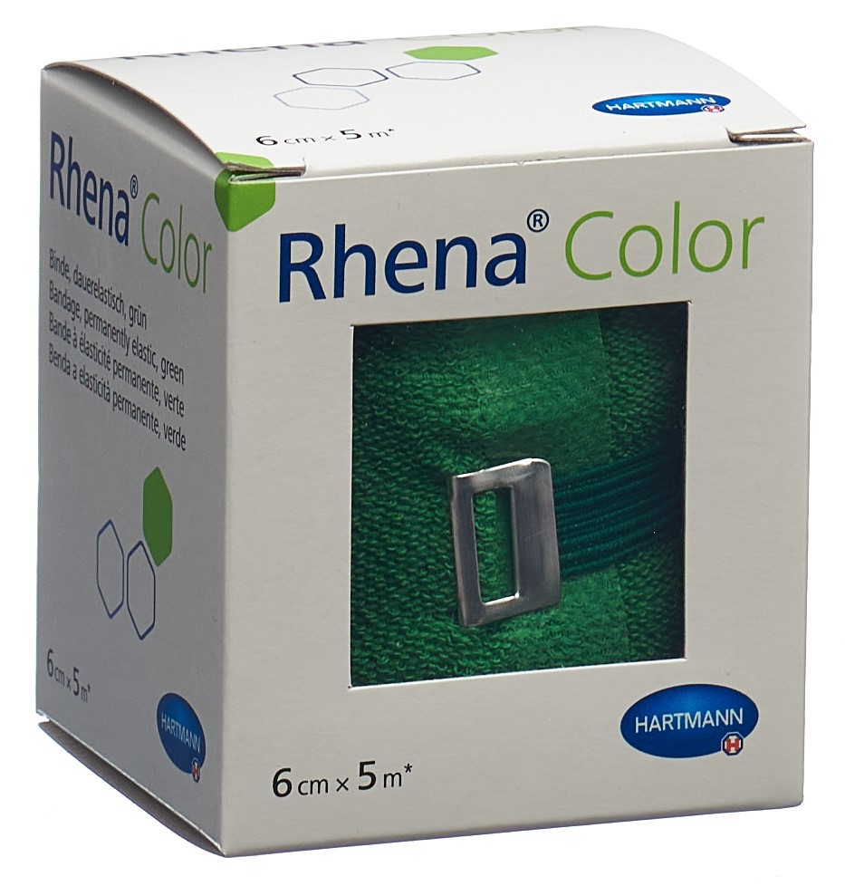 Rhena Color Elastische Binden 6cmx5m grün
