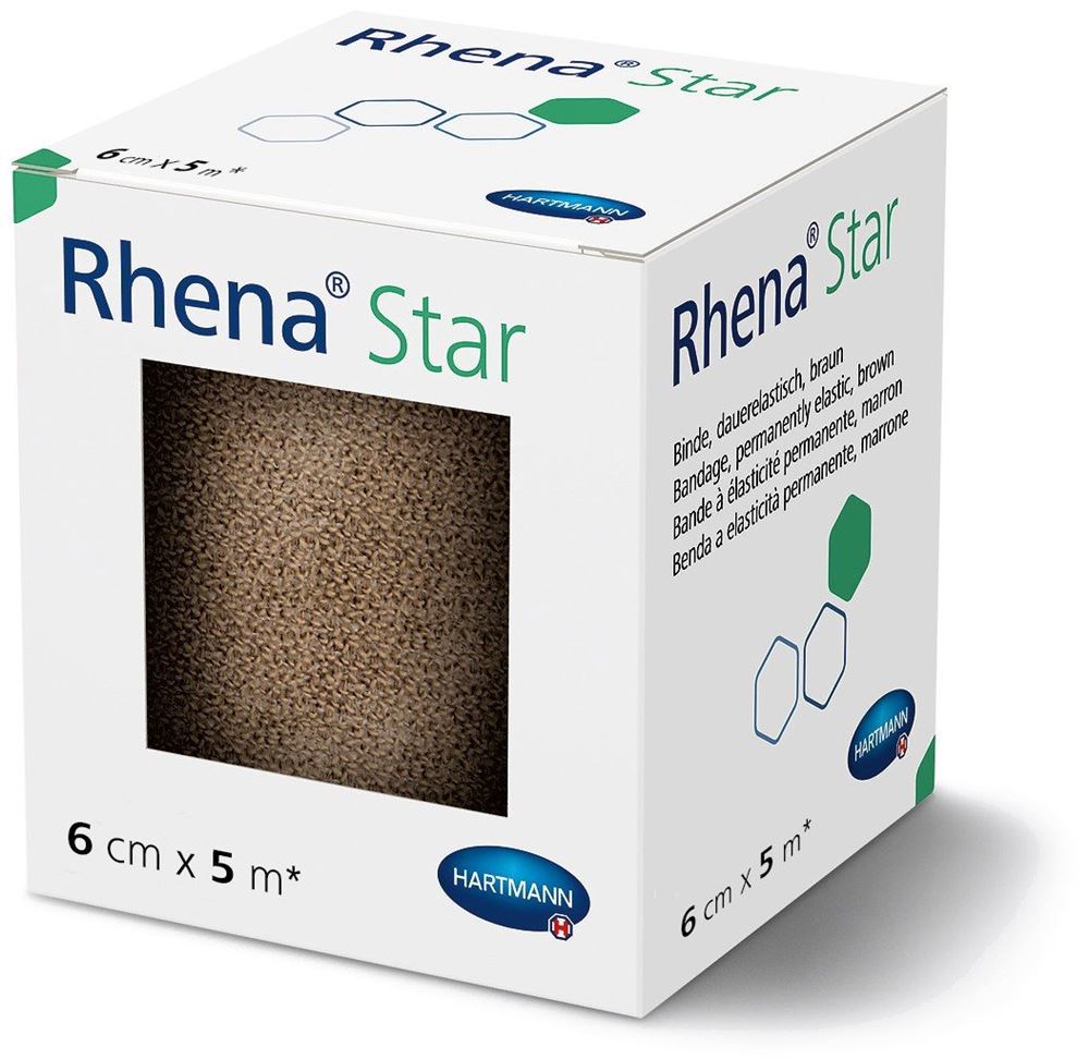 Rhena Star Elastische Binde 6cmx5m hautfarbig