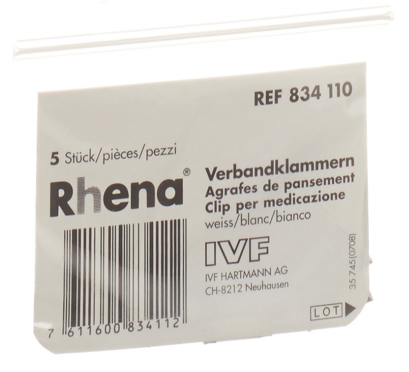 Rhena Verbandklammern weiss 5 Stk