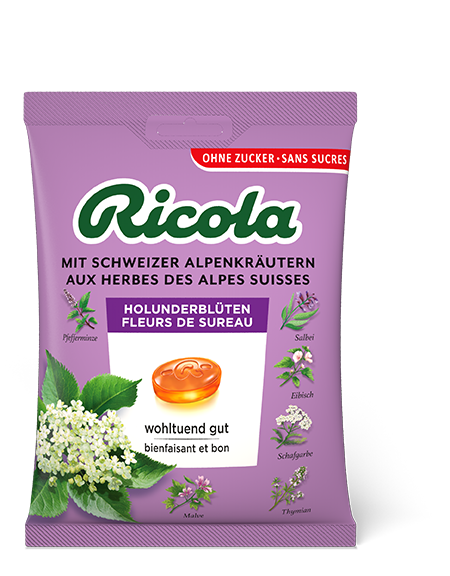 Ricola Holunderblüten Bonbons Ohne Zucker Beutel 125 G