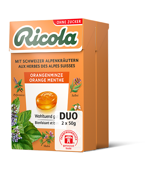 Ricola Kräuterbonbons Original ohne Zucker mit Stevia 2 x 50 g