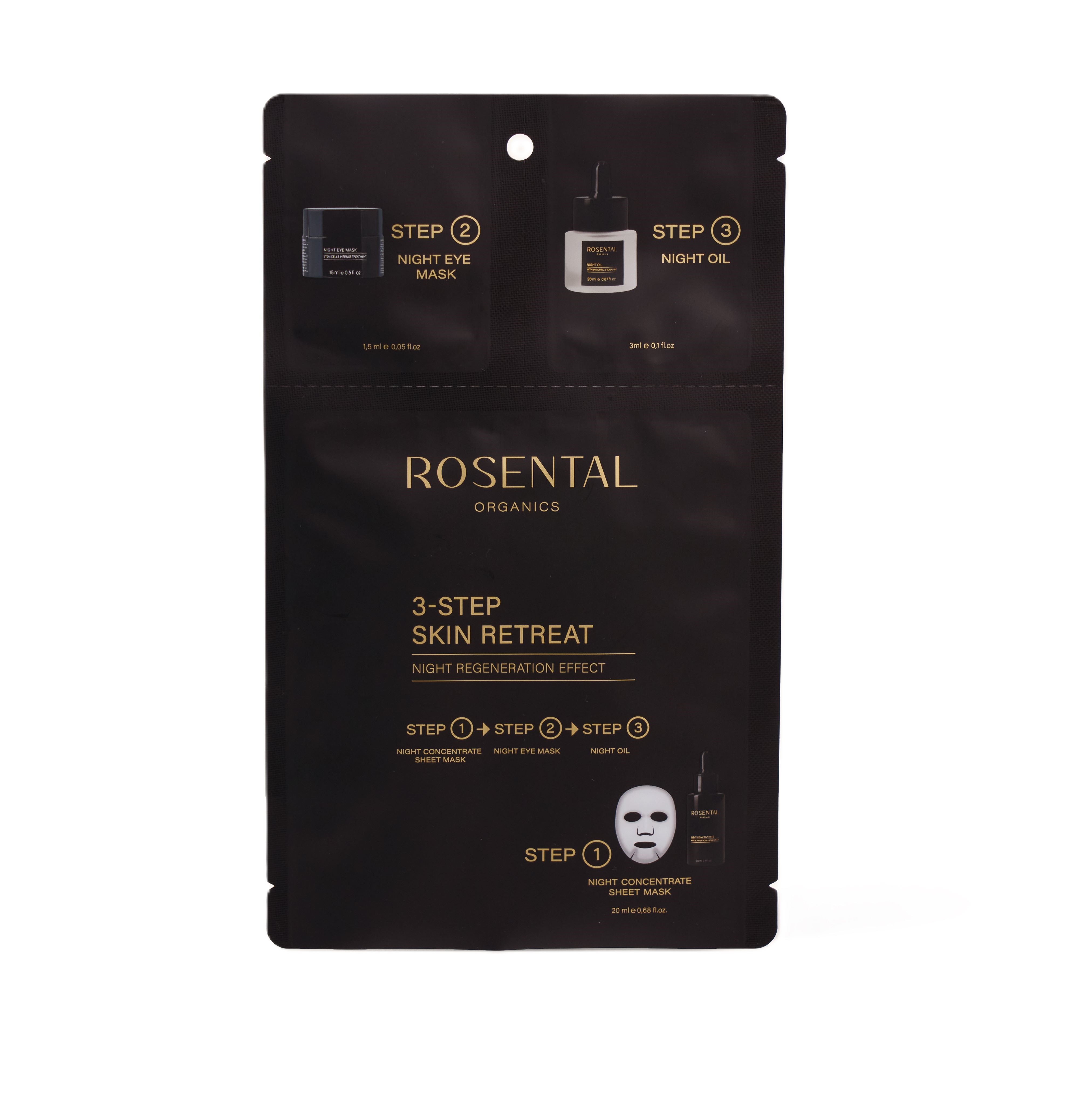 Rosental Organics 3-Step Night Skin Retreat Btl 24.5 ml