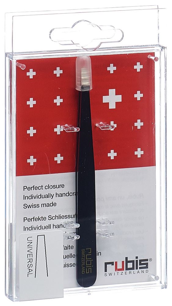 Rubis Pinzette gerade schwarz Inox