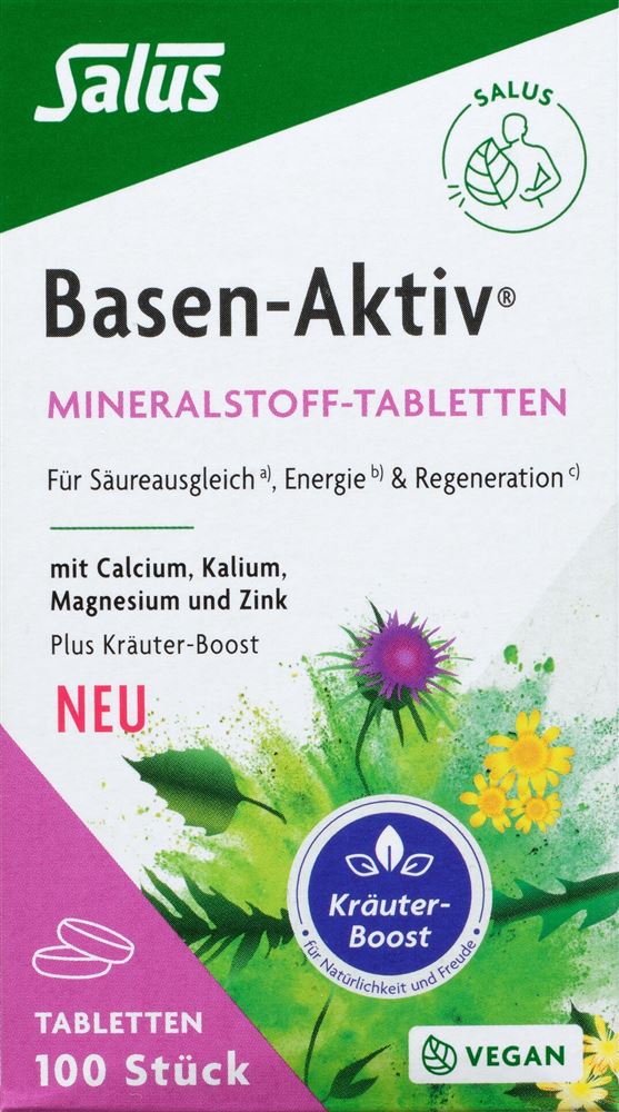 Salus Basen-Aktiv Mineralstoff-Kräuter Tabl Glas 100 Stk