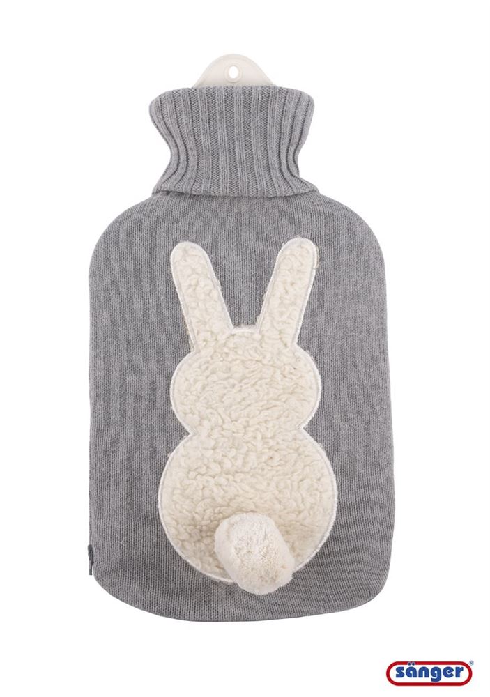 Sänger Wärmflasche aus Naturkautschuk mit Strickbezug 2l Hase Btl