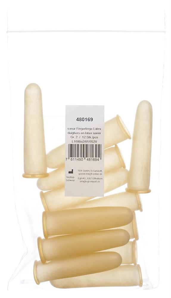 Sanor Fingerling Latex Gr2 gepudert leicht Btl 12 Stk