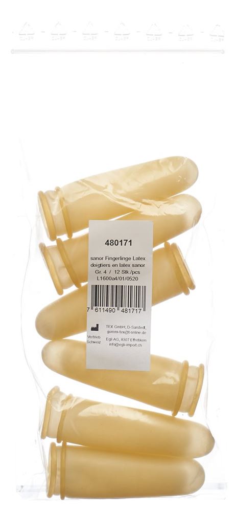 Sanor Fingerling Latex Gr4 gepudert leicht Btl 12 Stk