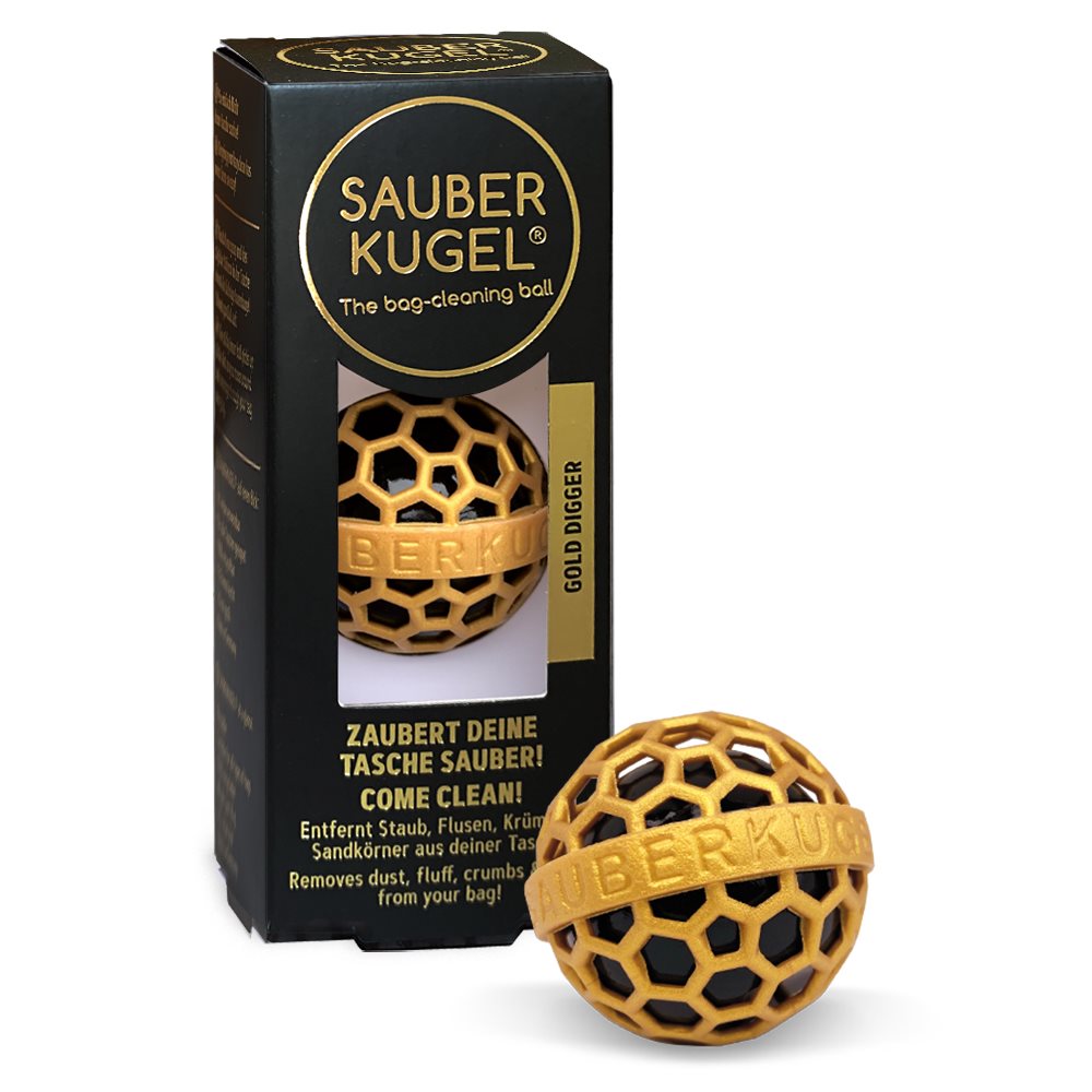 Sauberkugel Taschenreiniger gold