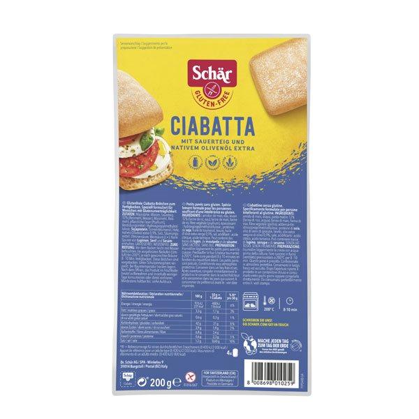 Schär Ciabatta Aufbackbrötchen 4 x 50 g