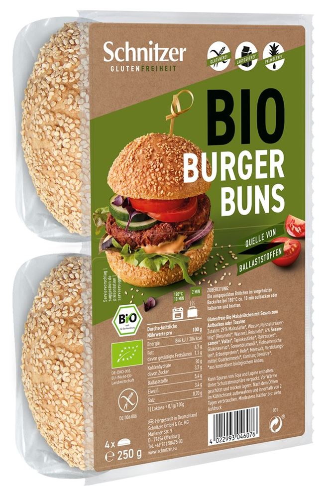 Schnitzer Bio Hamburger Buns Btl 250 g