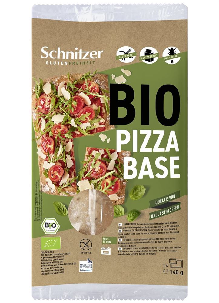 Schnitzer Bio Pizzabase Einzelpackung 140 g