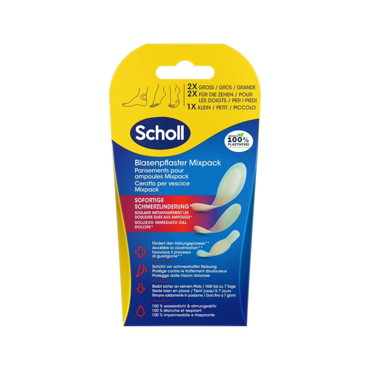 Scholl Blasenpflaster Mixpack 5 Stück Karton