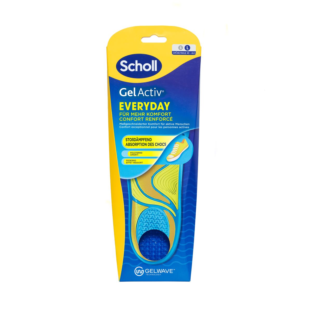 Scholl GelActiv Casual Einlegesohlen L mit GelWave-Technologie Box 1 Paar