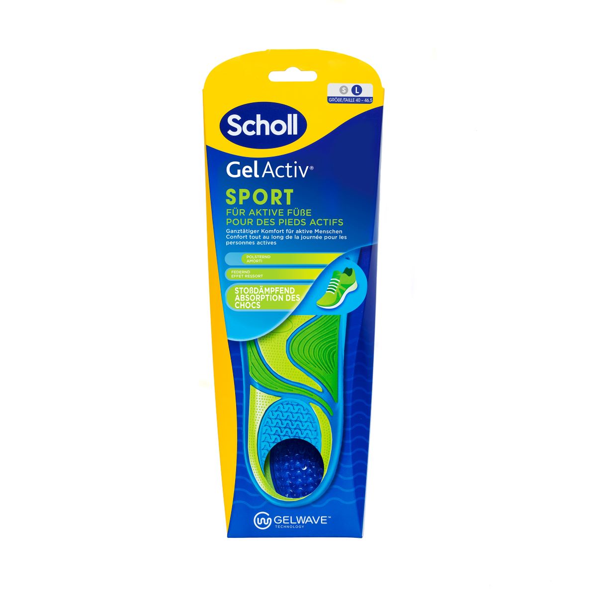 Scholl GelActiv Trainer Einlegesohlen L mit GelWave-Technologie Box 1 Paar