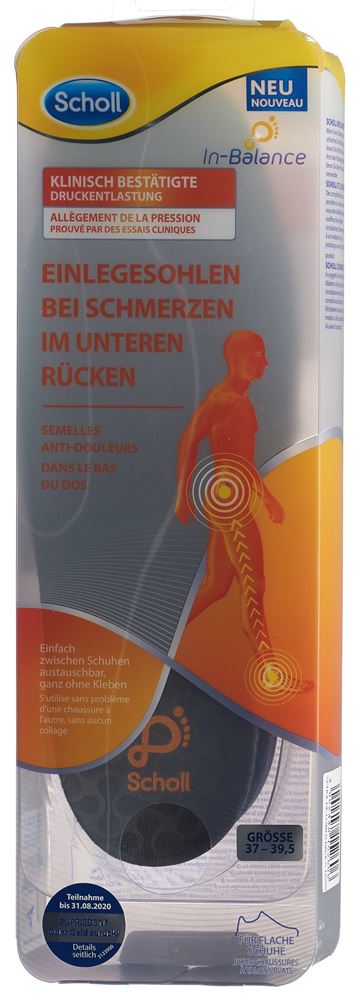 Scholl In-Balance Einlegesohle 37-39.5 bei Schmerzen im unteren Rücken 2 Stk