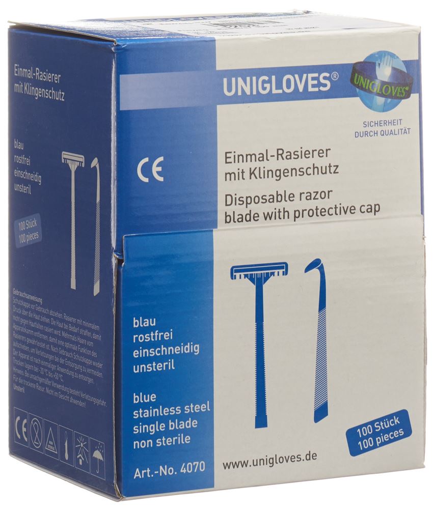 Semadeni Einweg-Rasierer einschneidig unsteril 100 Stk