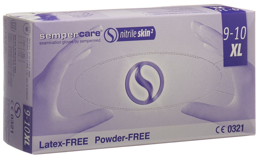Sempercare Nitrile Skin Handschuhe XL puderfrei unsteril 180 Stk