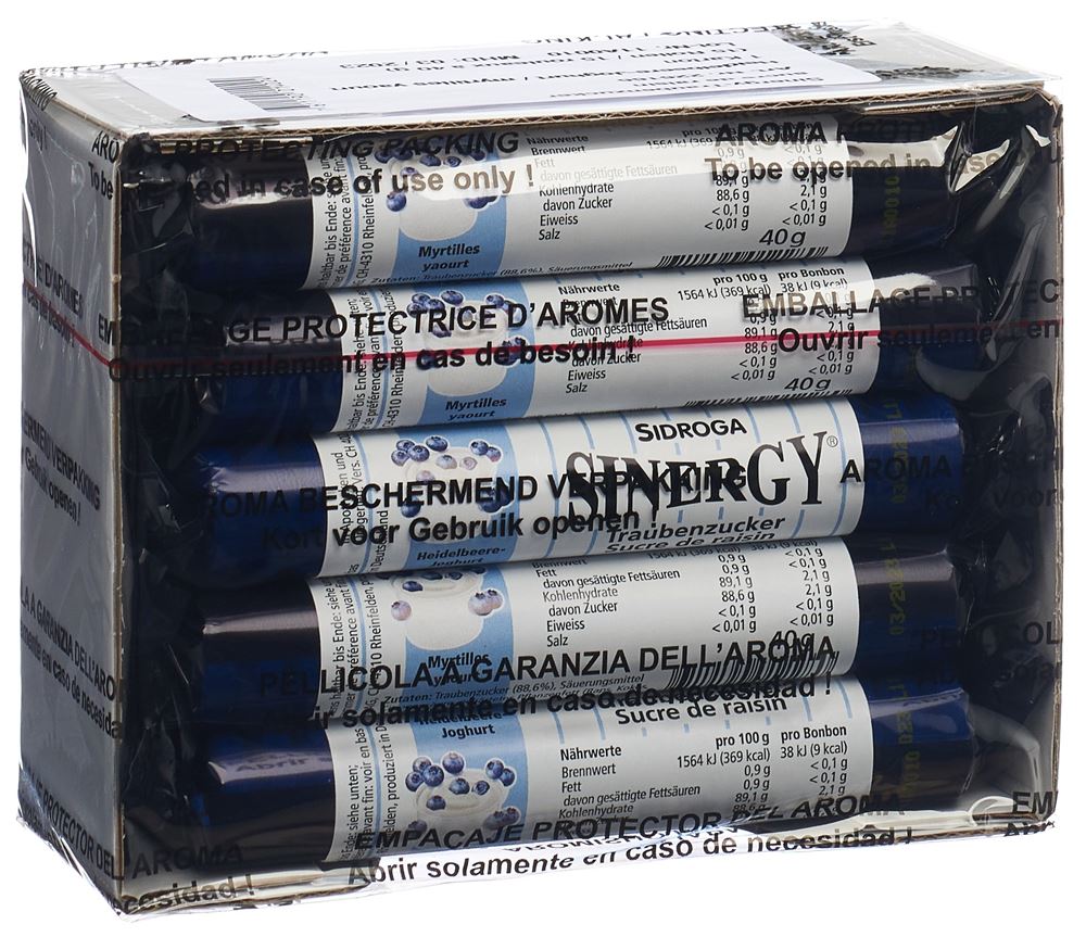 Sinergy Traubenzucker Heidelbeere Joghurt 15 x 40 g