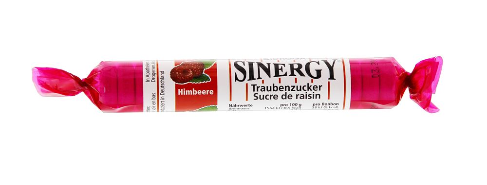 Sinergy Traubenzucker Himbeere Rolle 40 g