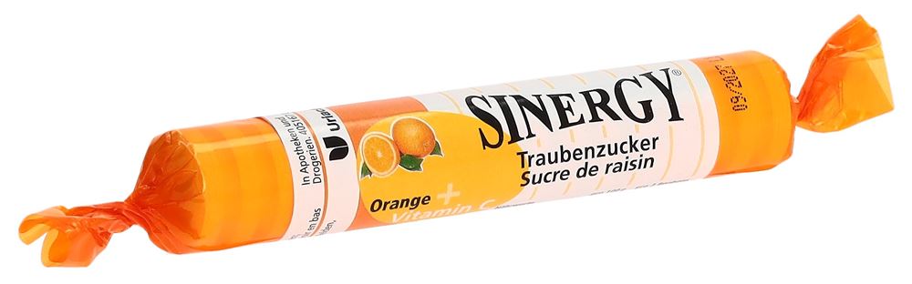 Sinergy Traubenzucker Orange + Vitamin C Rolle 40 g