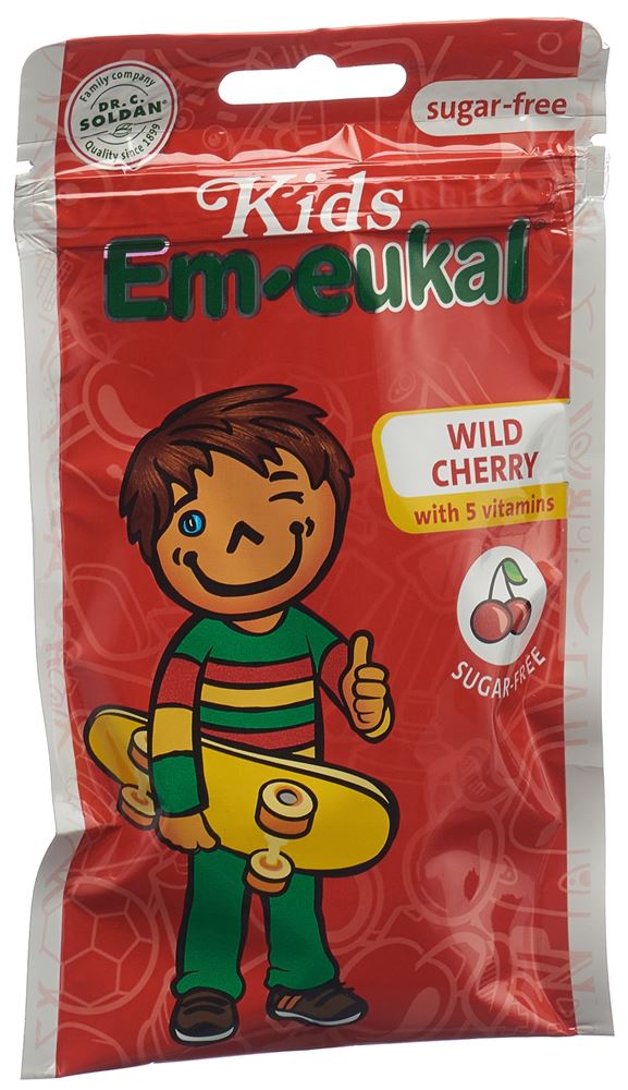 Soldan Em-Eukal Kids Wildkirsche Zuckerfrei Beutel 75 G