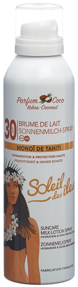 Soleil des îles Sonnenmilch Sprühnebel Spf30 Kokos Duft 150 ml
