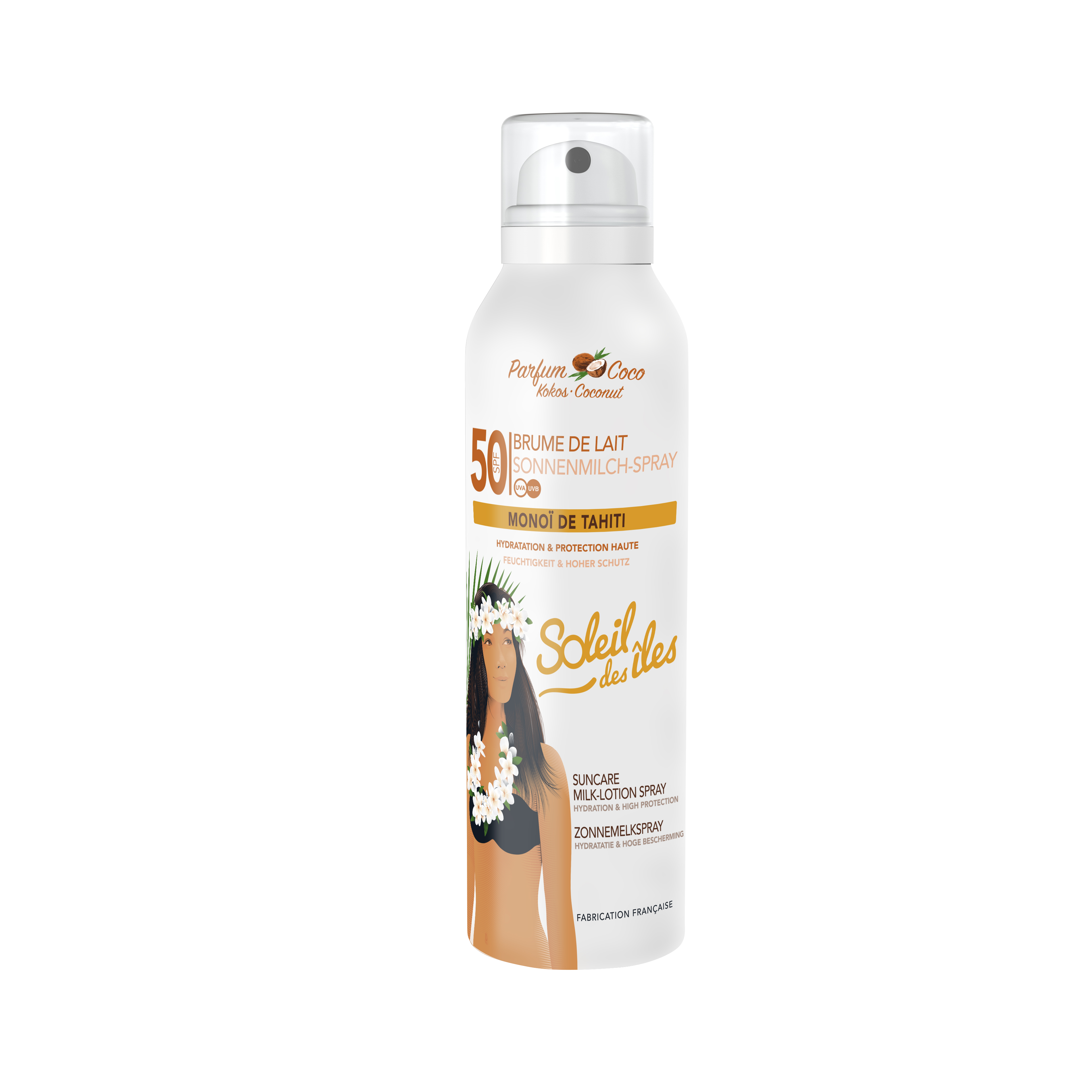 Soleil des îles Sonnenmilch Sprühnebel Spf50 Kokos Duft 150 ml
